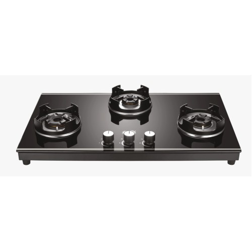 Jyoti 783 Slender 3D Hobtop | 4 burner Gas Stove | Multi-spark Auto Ignition | Black Toughened Glass Cooktop | 3D Tornado Brass Burners with Non-rusting Frame Base