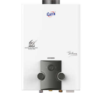 Jyoti Silver LP Instant Gas Geyser | Fully Automatic Low Pressure Gas Water Heater | 6Ltr Capacity Copper Tank | ISI Mark Heating Element 